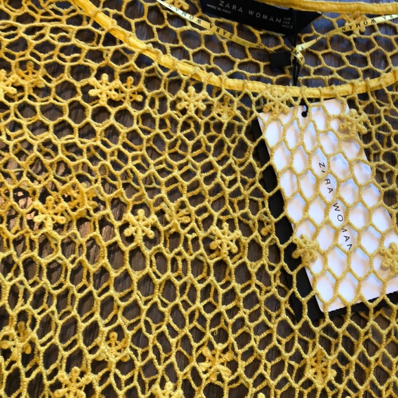 Zara yellow crotchet top - Picture 2 of 3